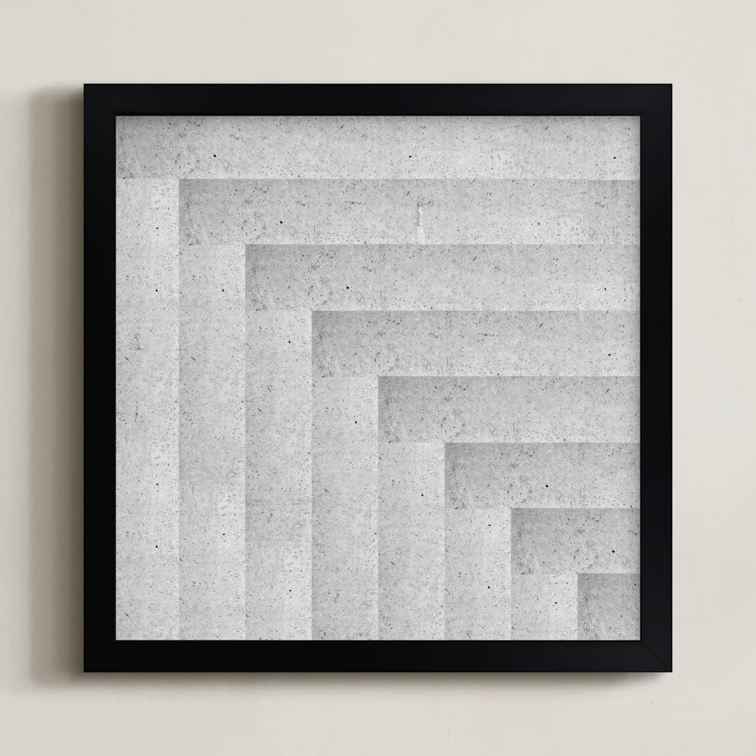 "Cementine" - Art Print in Stone by elena diaz - Framed