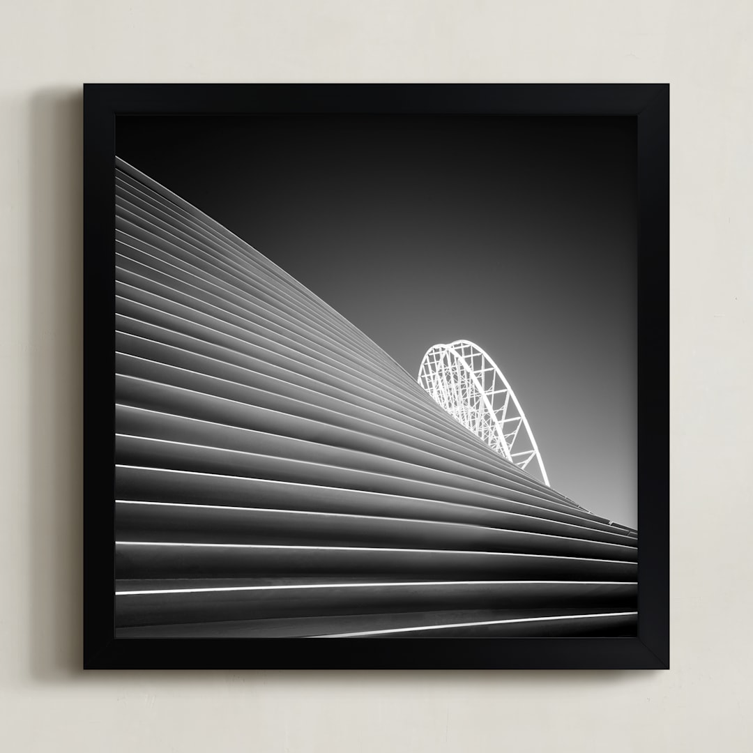 "Stripped" - Art Print in Black & white by Angie McMonigal - Framed