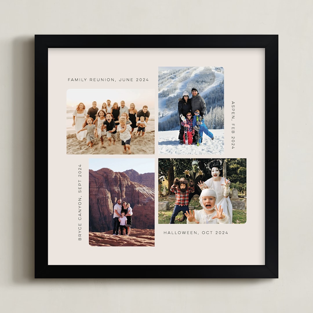 "Four Photo: Square Framed Photo" - Framed Photo in Cream by Mary Kay Garttmeier - Framed