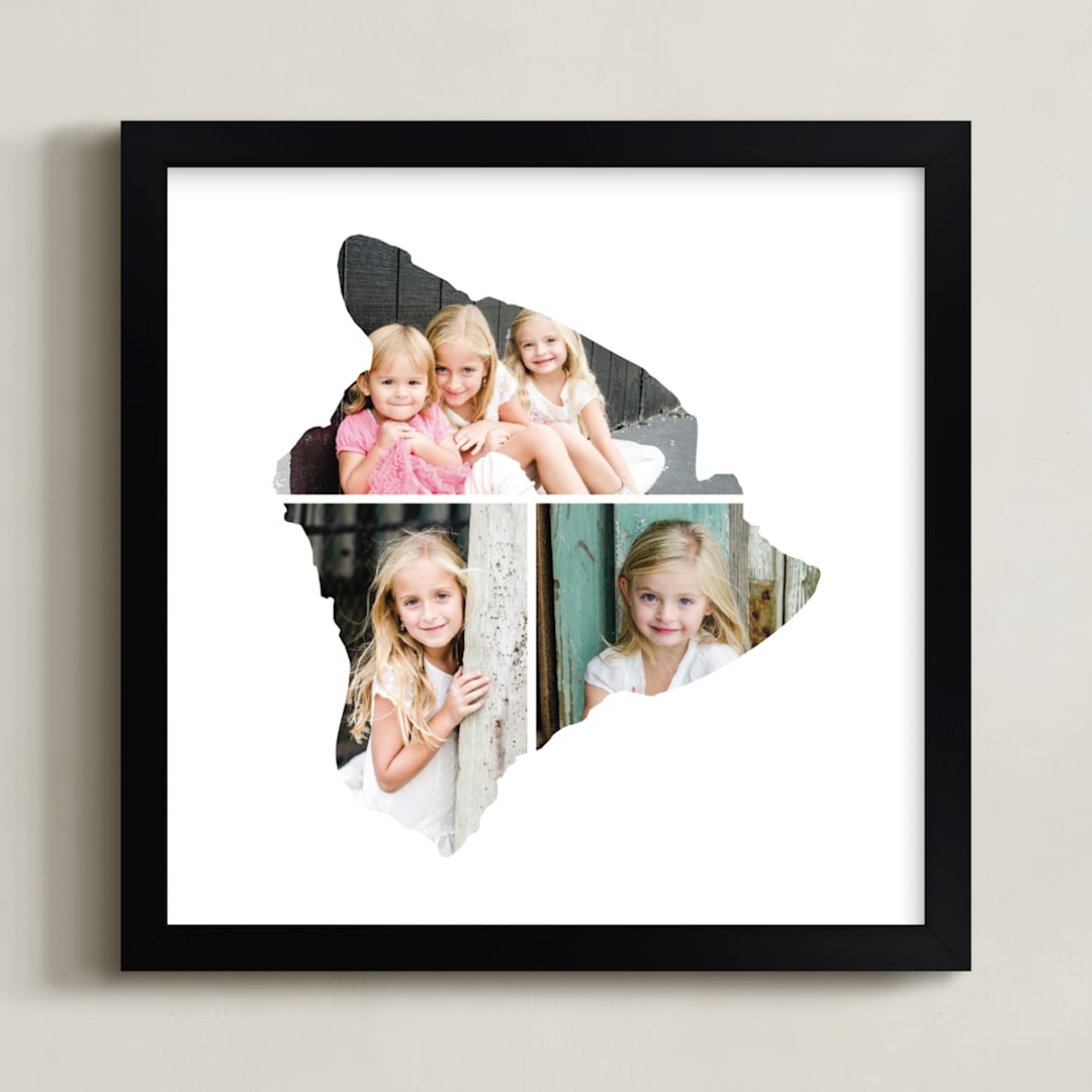 "Hawaii Love Location" - Framed Photo in White by Heather Buchma - Framed