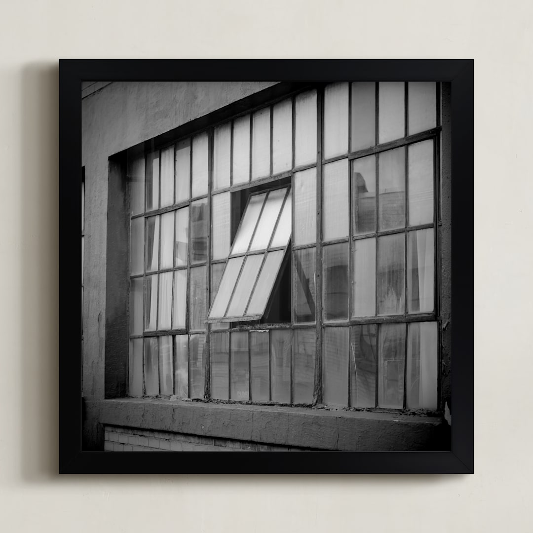 "Old Glass" - Art Print in Very Grey by Johanna Phillips Huuva - Framed