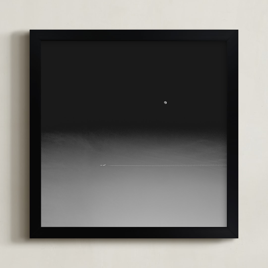 "Skyscraping" - Art Print in Gradient Grey by Andrew McClintock - Framed
