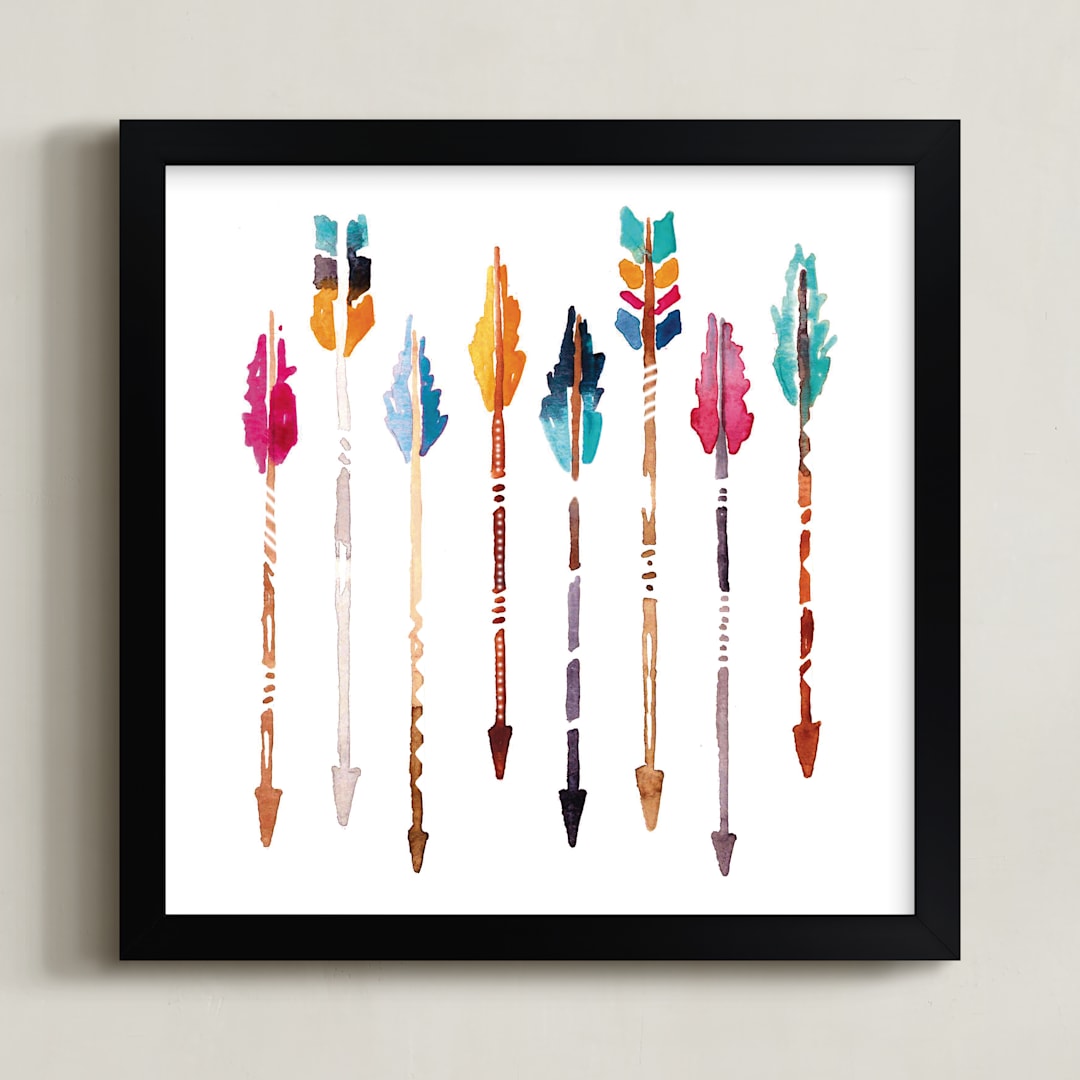 "Native" - Art Print in Multi Colored by Kelsey McNatt - Framed