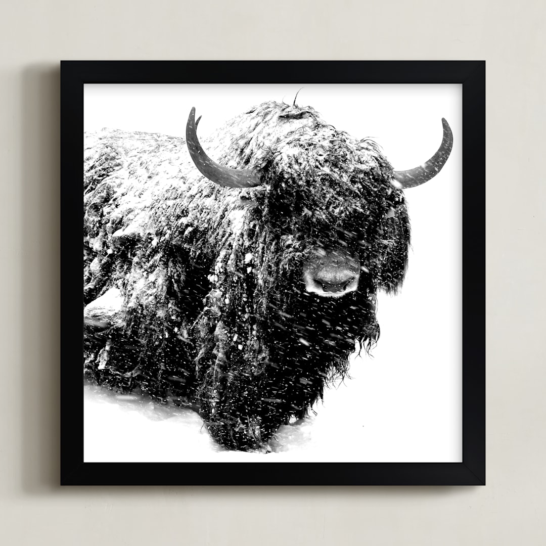 "Below Zero" - Art Print in Black and White by Leslie Le Coq - Framed