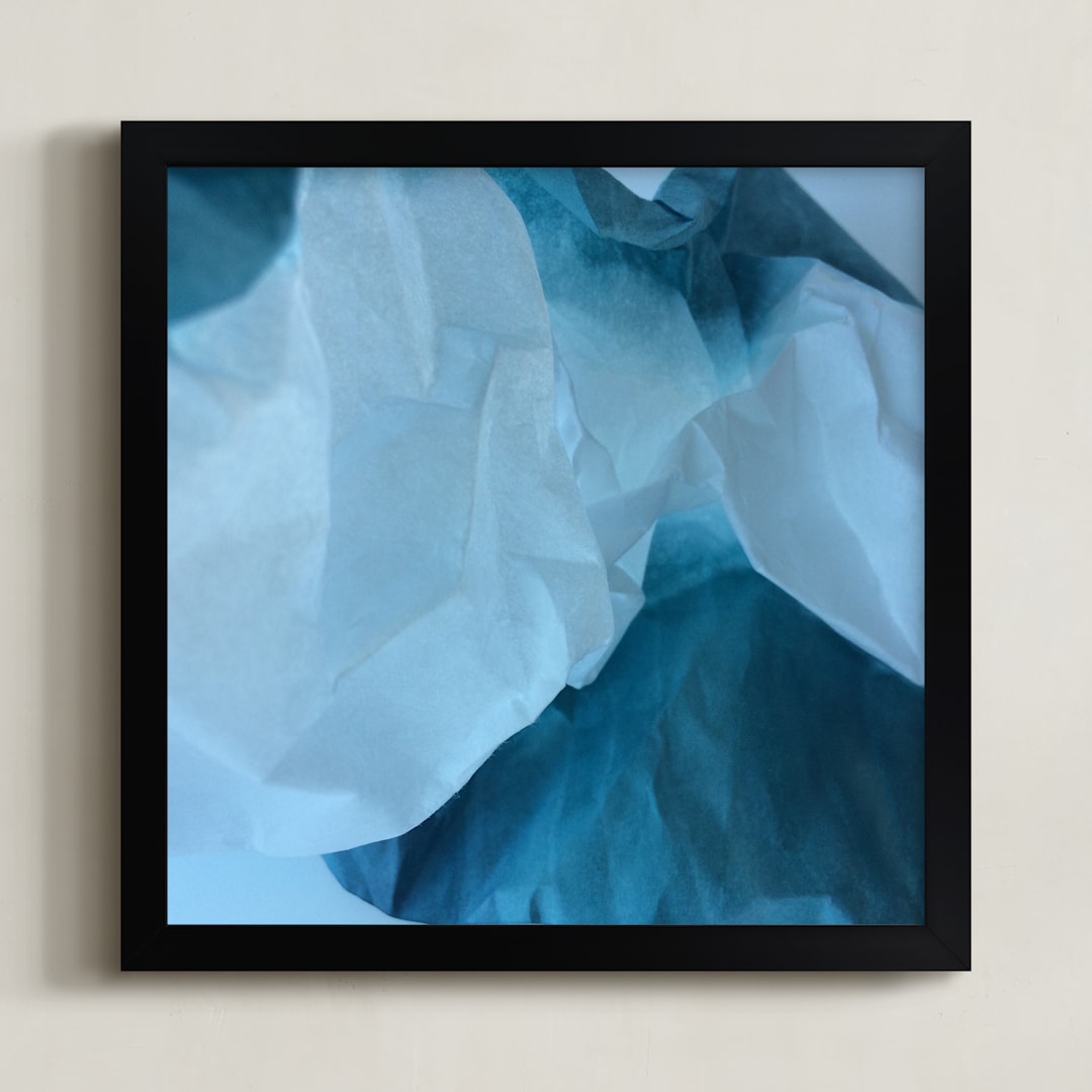 "Shibui 2" - Art Print in Sky and Sea by Jenny Phillips - Framed