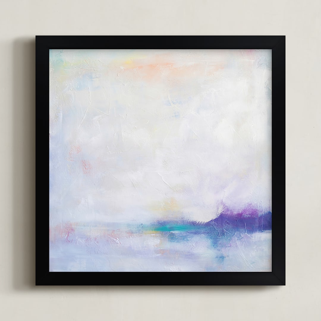 "Escape " - Art Print in Blue White by Julia Contacessi - Framed