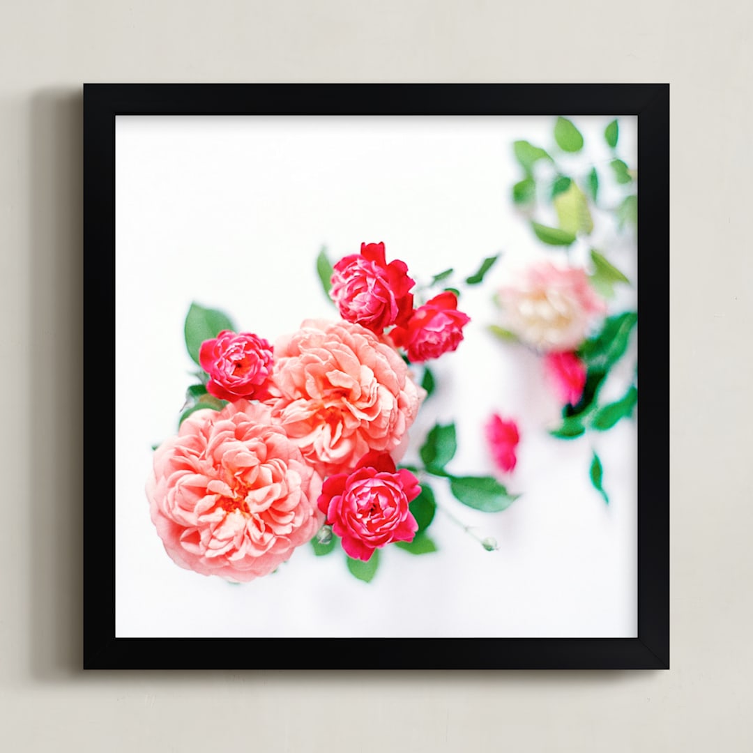 "Concert" - Art Print in Rosy Pink by Kristin Muntean - Framed