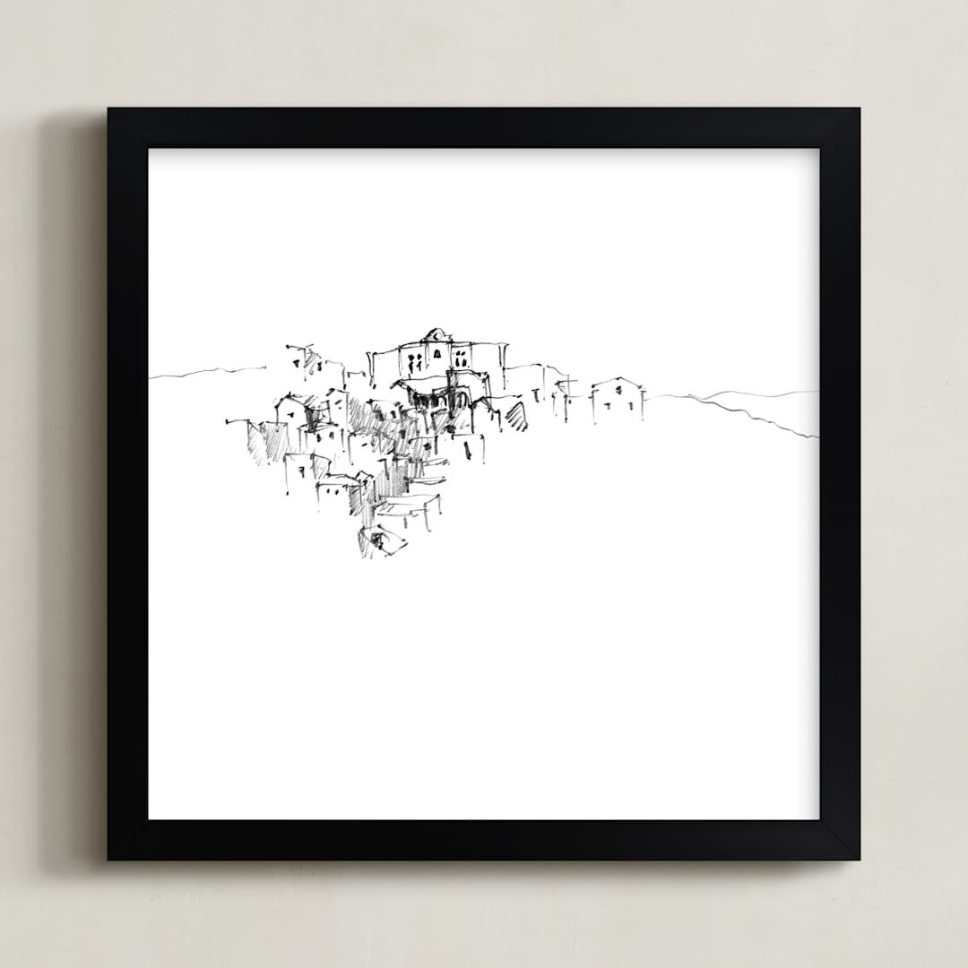 "The Sassi" - Art Print in Sassi Black by Amy Toneys - Framed