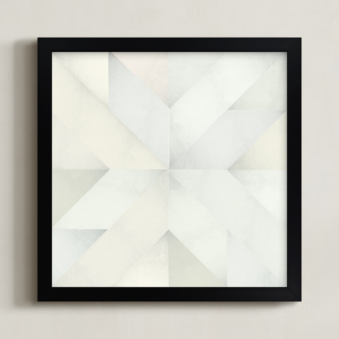 "quilt block 03" - Art Print in Green Spring by Leanne Friedberg - Framed