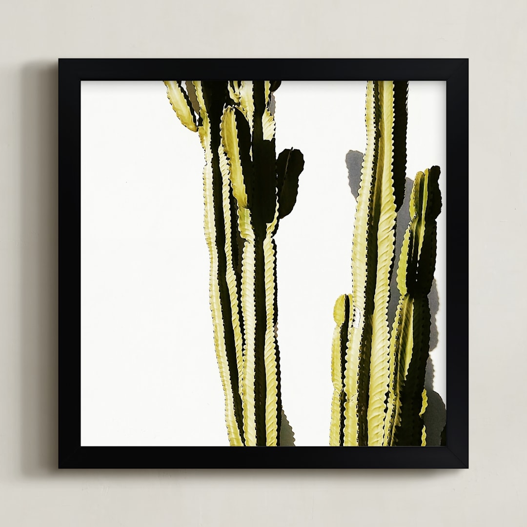 "Green Guy" - Art Print in Green by Kimberly Young - Framed