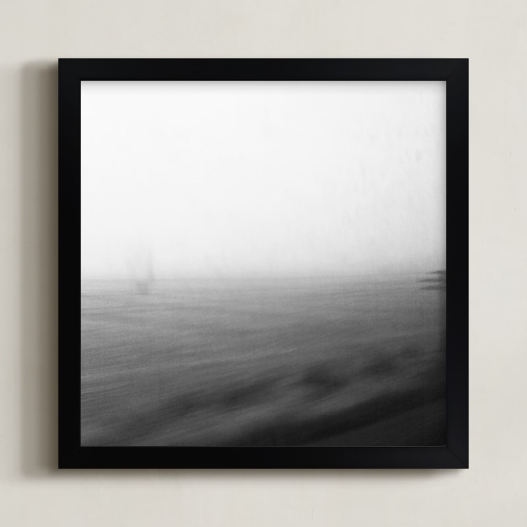 "Motion Series 3" - Art Print in Rail Grey by Sally M. Olivier - Framed