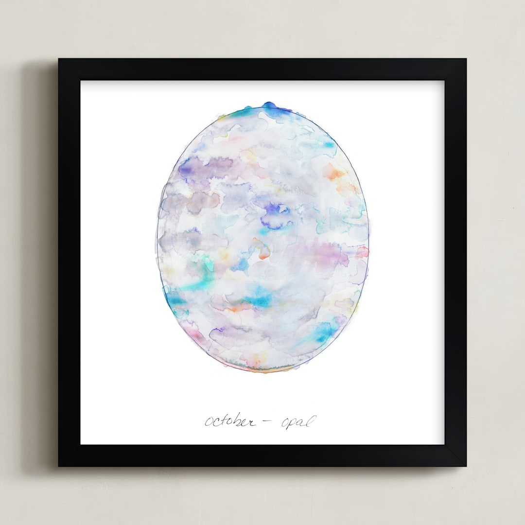 "October - Opal" - Art Print in Opal by Naomi Ernest - Framed