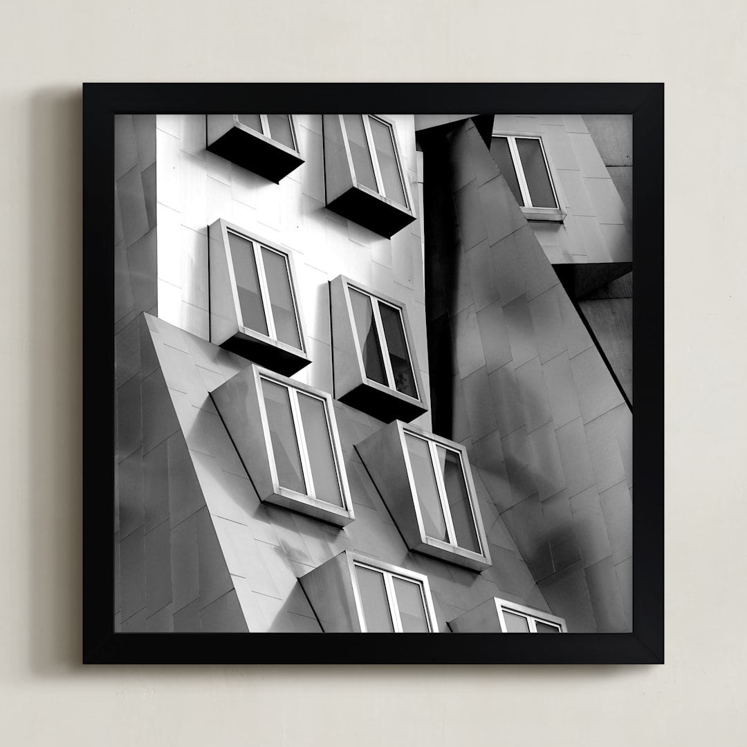 "Windows" - Art Print in Silver Exterior by Sadye Sagov - Framed