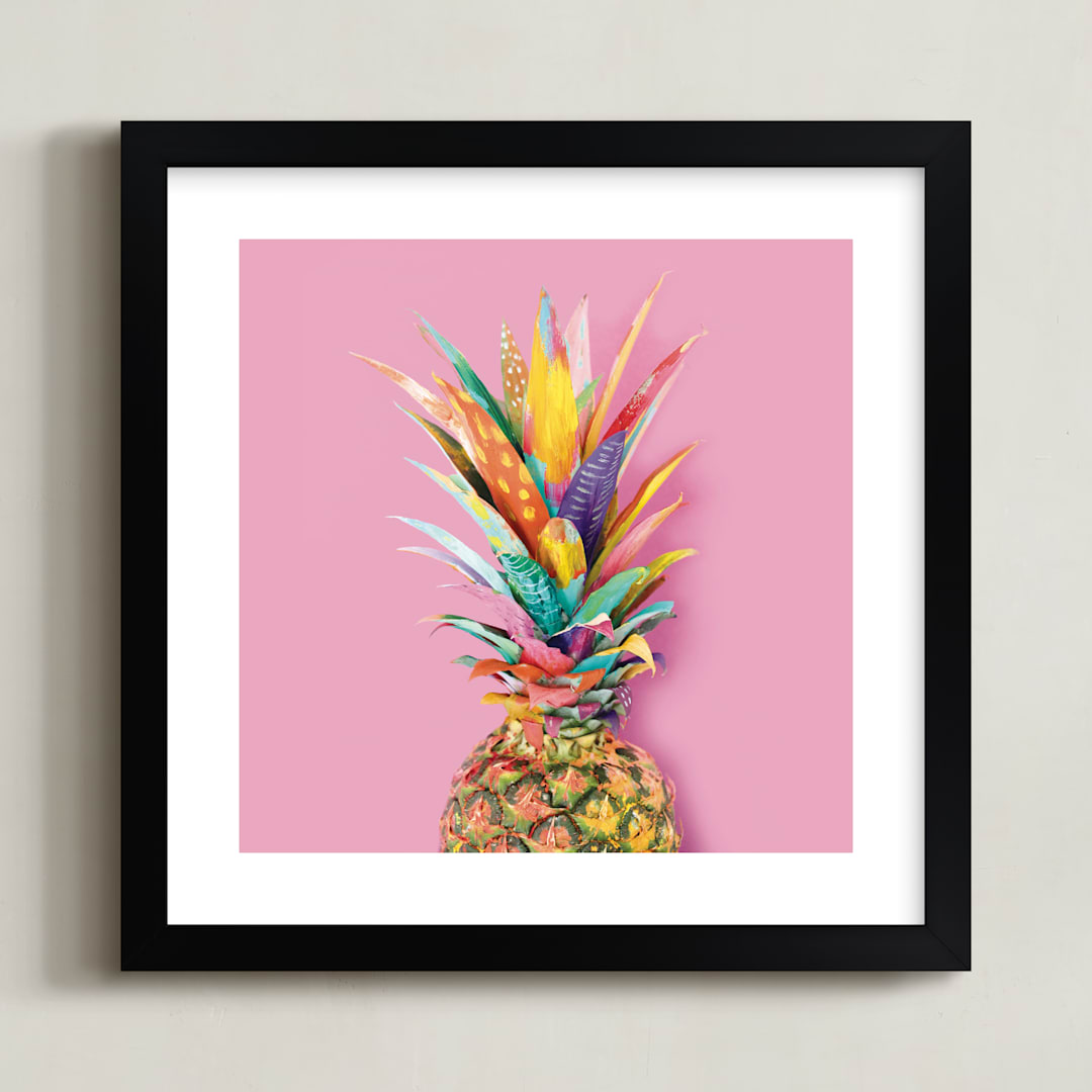 "Pineapple Crown" - Art Print in Vibe by EttaVee - Framed