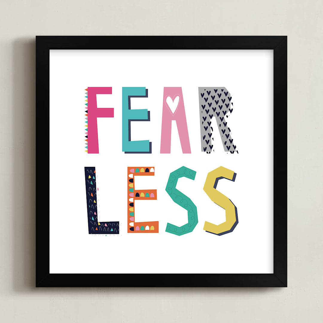 "FearLess" - Art Print in Bright by Rebecca Humphreys - Framed