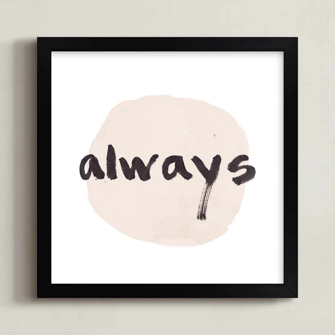 "Love Always" - Art Print in blush by Qing Ji - Framed