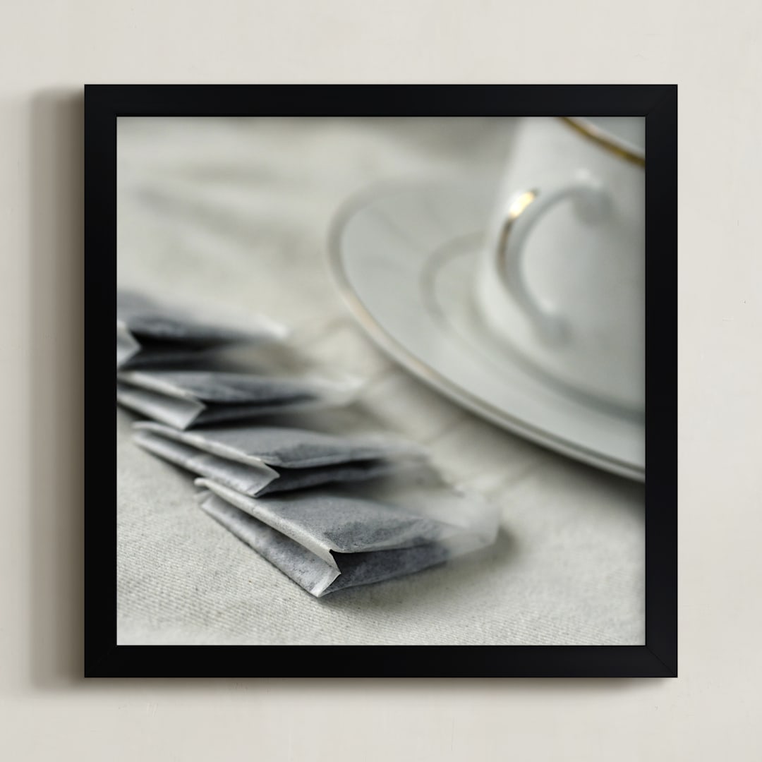 "Tea no. 4" - Art Print in Earl Grey by Brian Collins - Framed