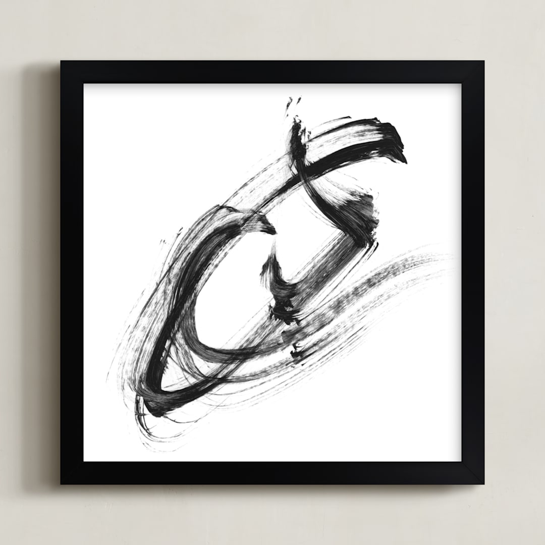 "Vesper" - Art Print in Black by Misty Hughes - Framed