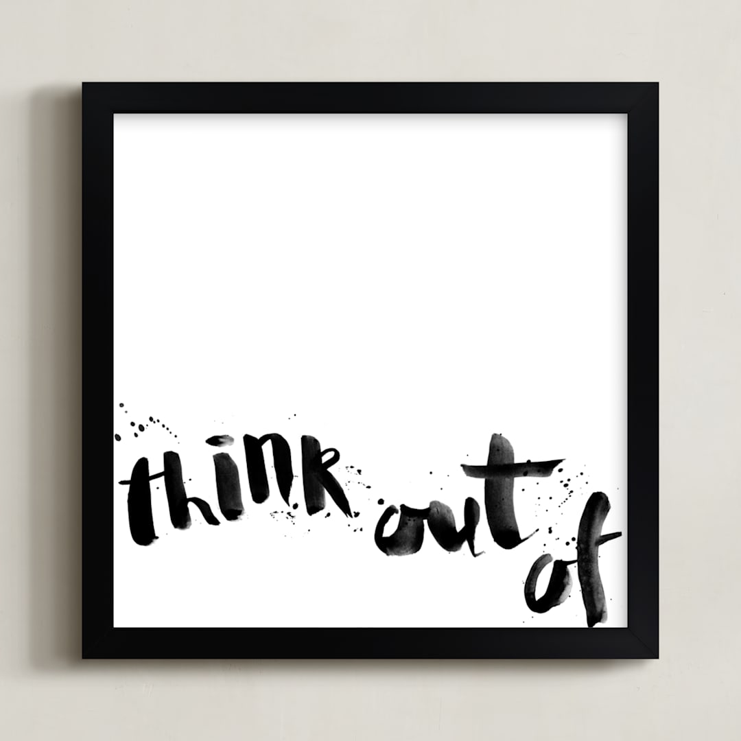"The box" - Art Print in black by Lulaloo - Framed