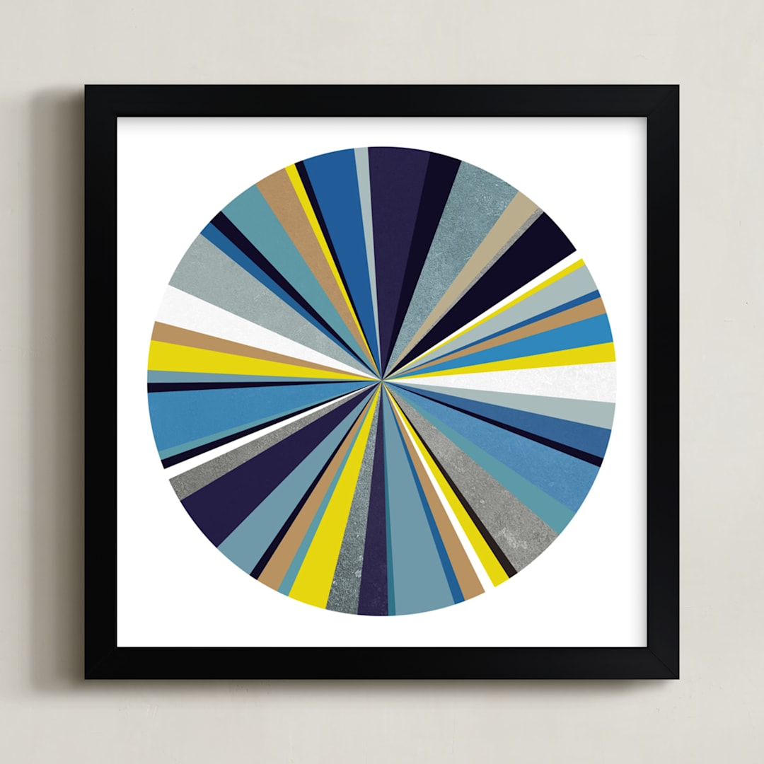 "Voyage" - Art Print in Cobalt Blue by Christina Flowers - Framed