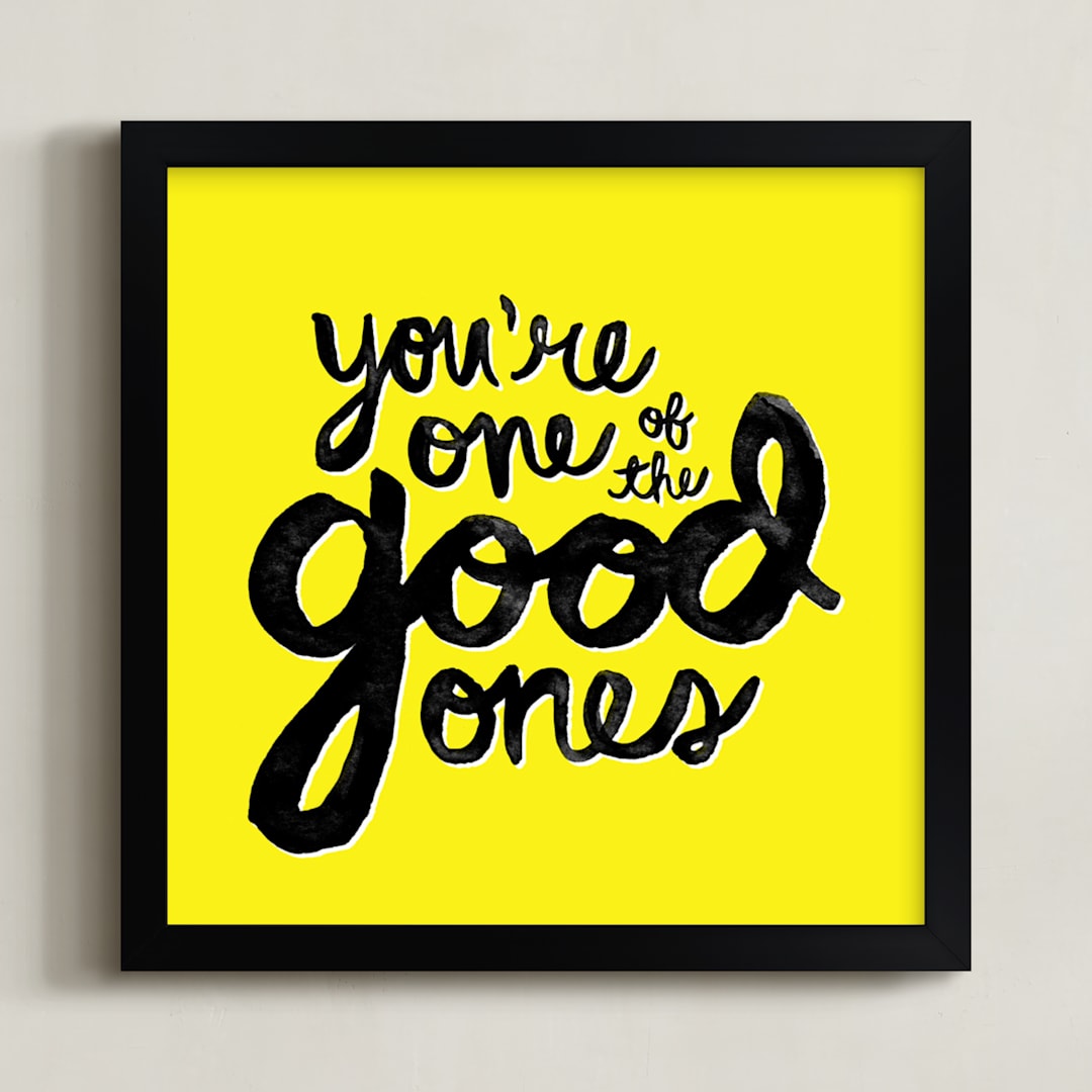 "The Good Ones" - Art Print in Highlighter by Melissa Egan of Pistols - Framed