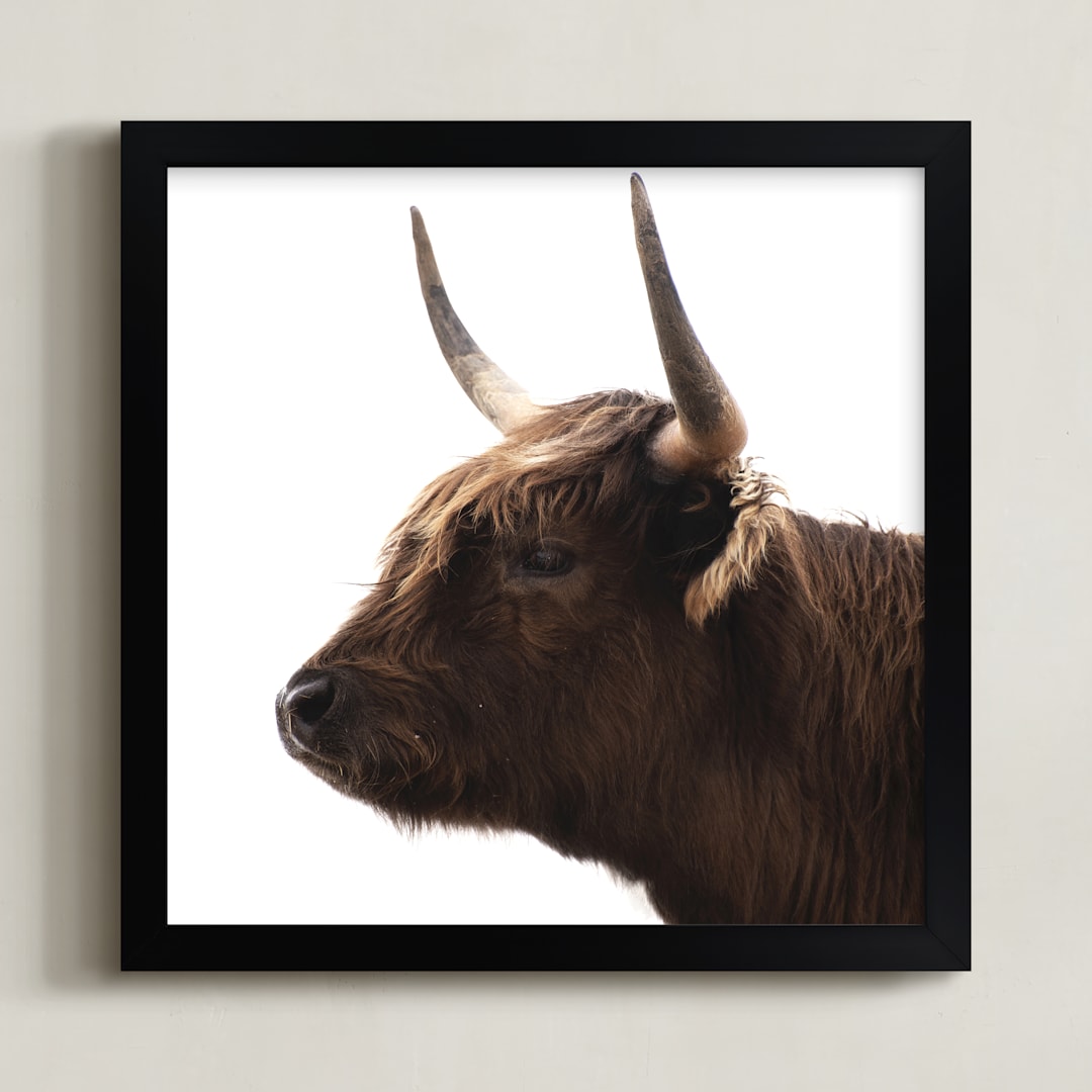 " Watching Sunset" - Art Print in Winter Wheat by Leslie Le Coq - Framed