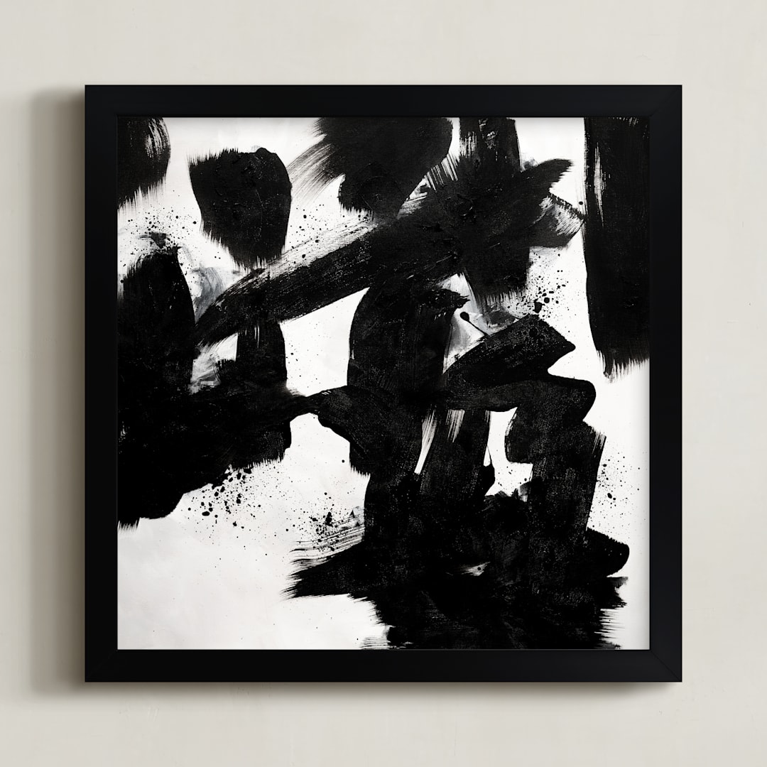 "Feeling in Black and White" - Art Print in Feeling by Ilze Lucero - Framed