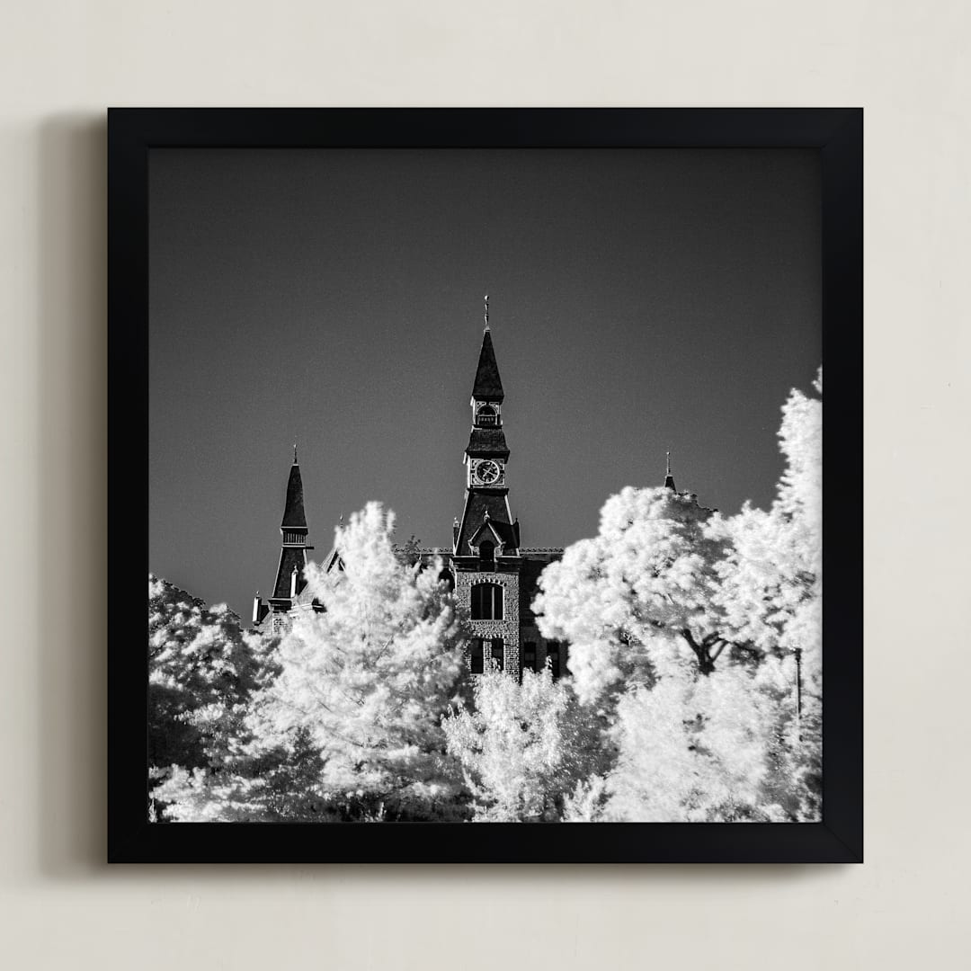 "Infra Park" - Art Print in Black by Jeff Preuss - Framed