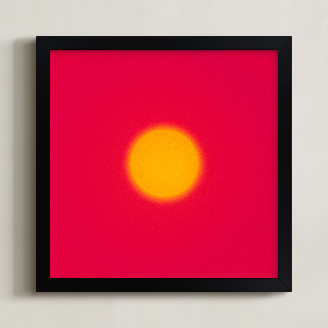 "Sun in the dust. Variations 14" - Art Print in High Red Yellow Dot by Arash Fattahi Acosta - Framed