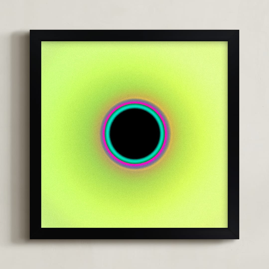 "Sun in the dust. Variations 6" - Art Print in Highlighter Yellow by Arash Fattahi Acosta - Framed