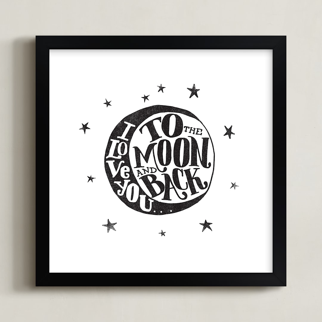 "...to the moon and back" - Art Print in minimal by Matthew Taylor Wilson - Framed