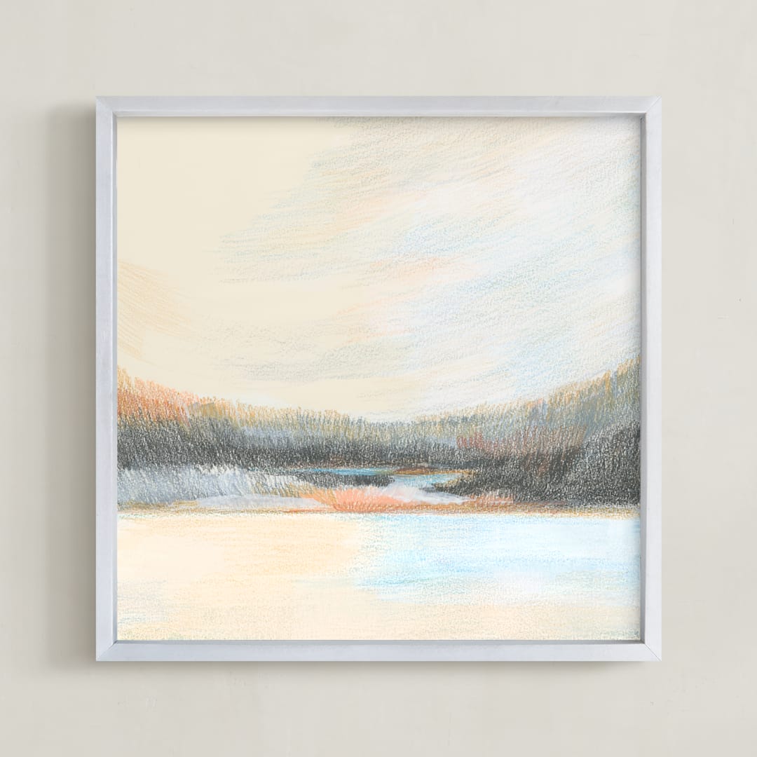 "Beyond" - Art Print in Sandy Beach by AlisonJerry - Framed