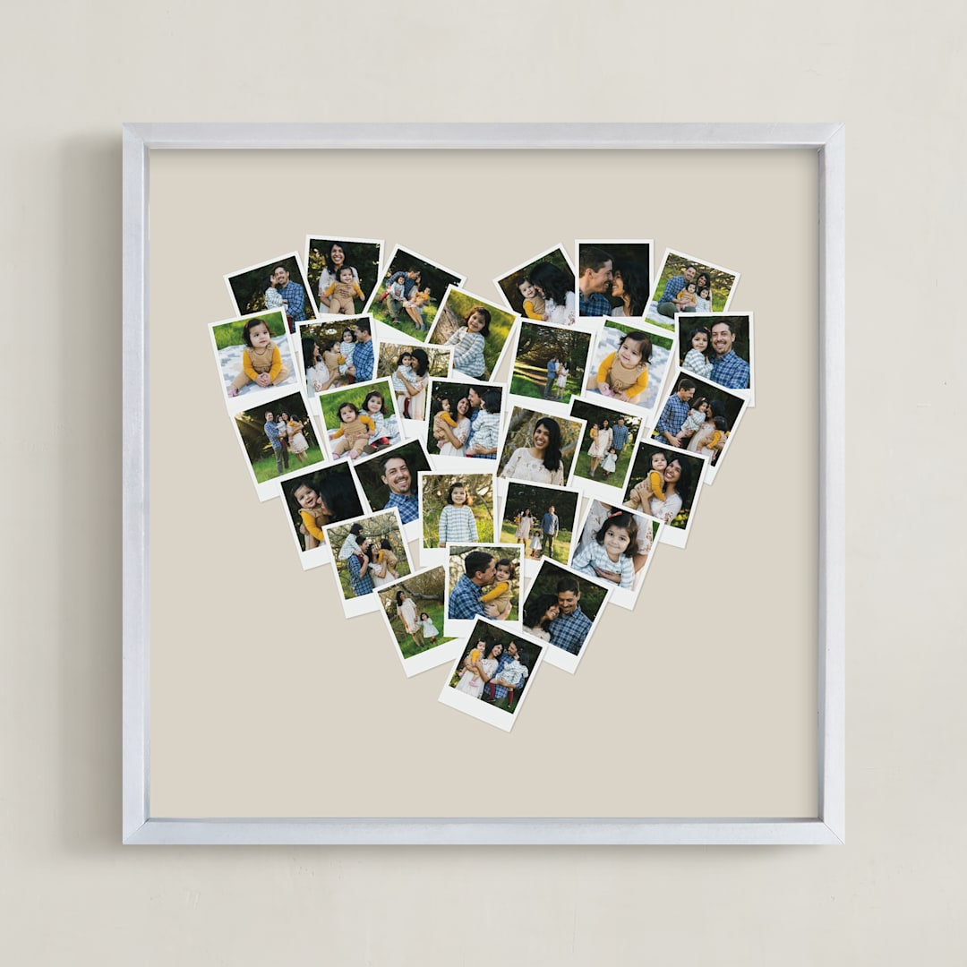 "Heart Snapshot Mix® Hues Photo Art" - Framed Photo in Warm Grey by Minted - Framed
