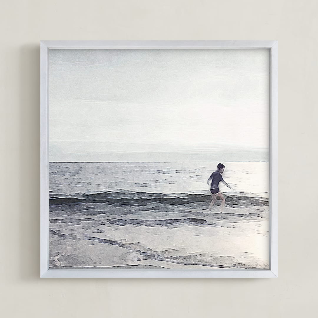 "Lucy in the Surf and Diamonds" - Art Print in Surf's Up by Maja Cunningham - Framed