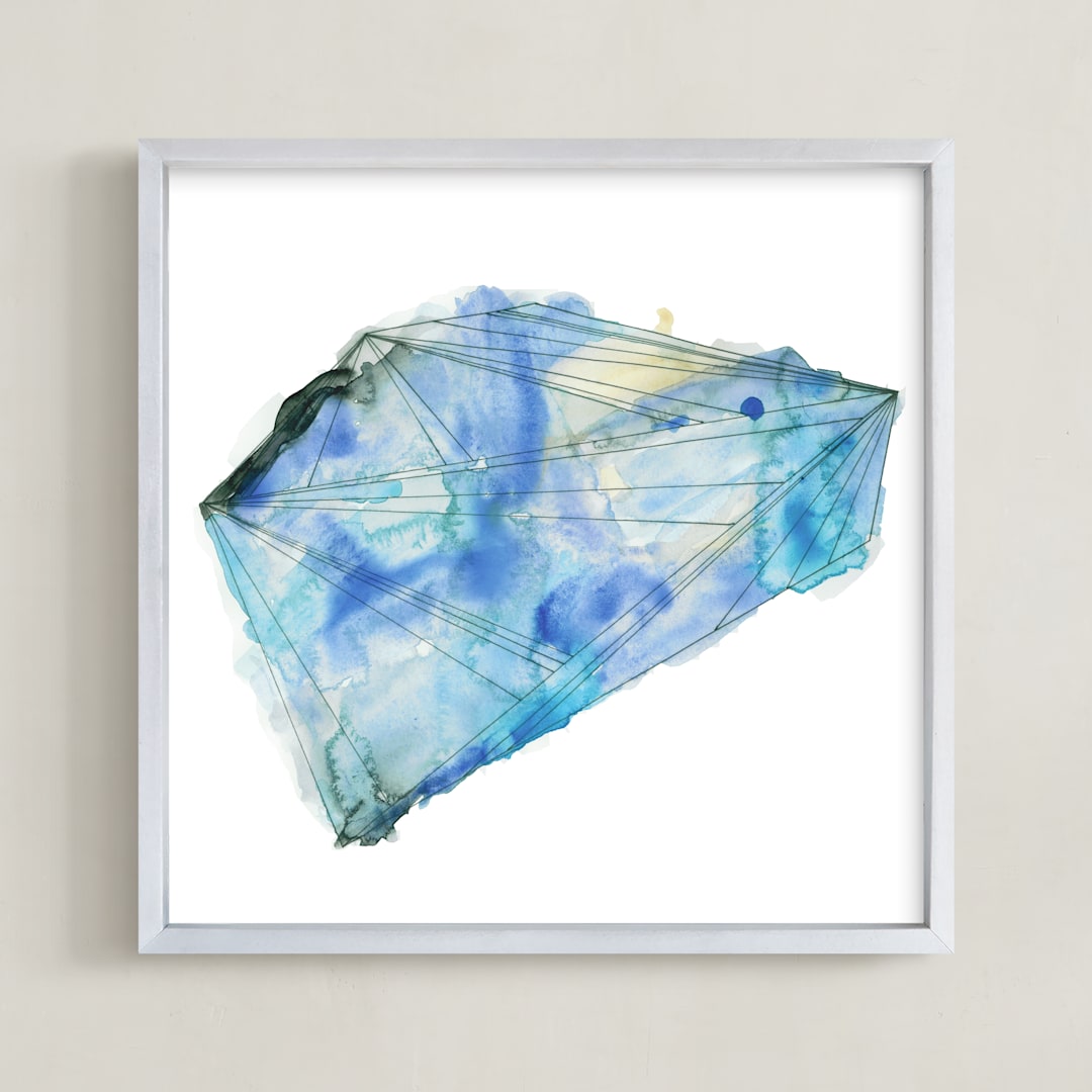 "sapphire" - Art Print in Sapphire Blue by Naomi Ernest - Framed
