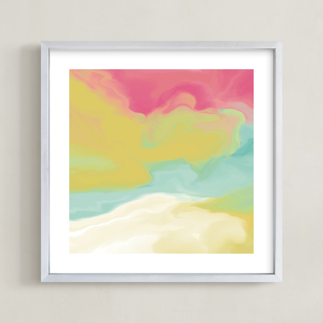 "Savage" - Art Print in Goldenrod by Artsy Canvas Girl Designs - Framed