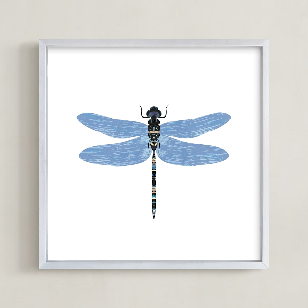 "I am the dragonfly" - Art Print in she's not blue by Rebecca Marchese - Framed