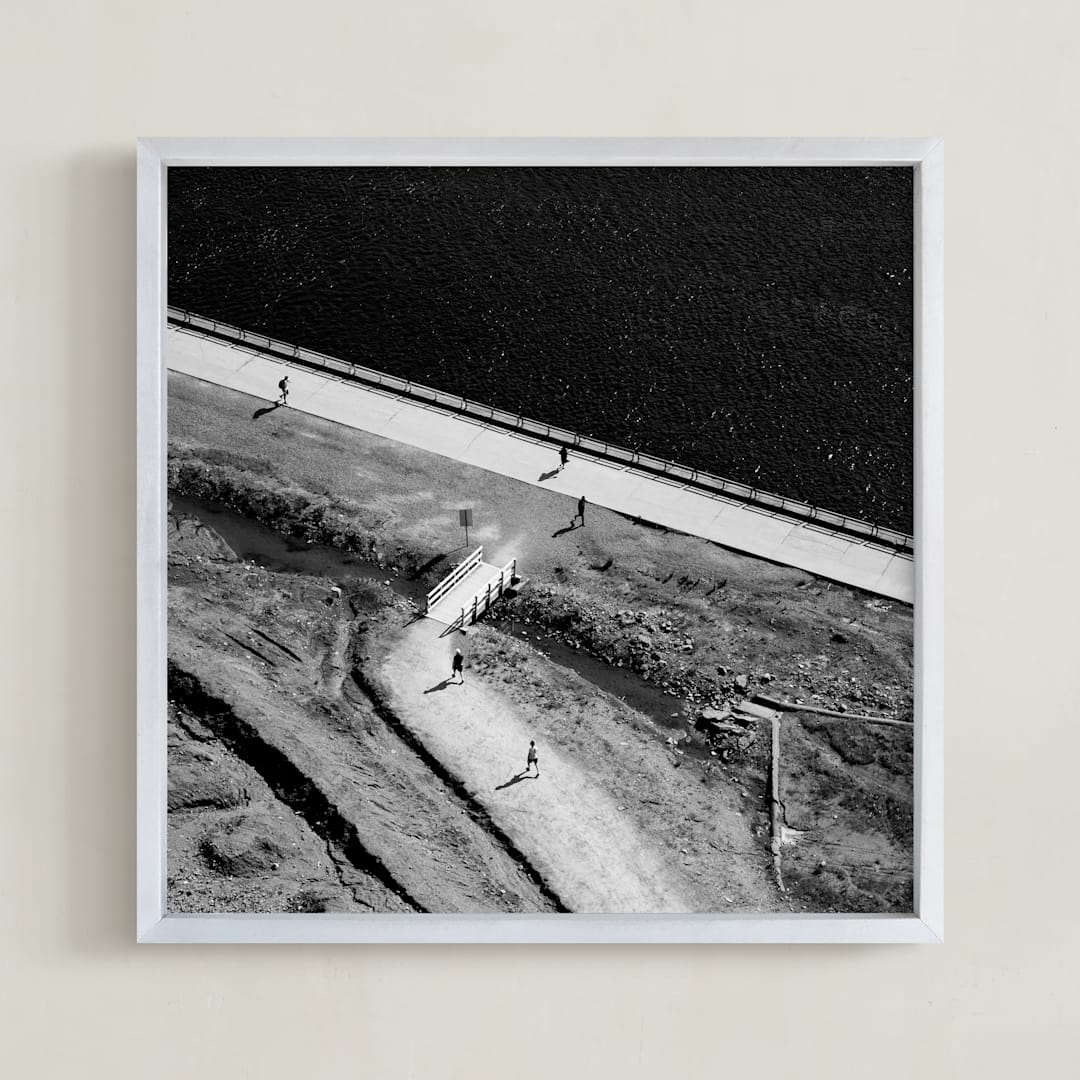 "Study of Negative # Square" - Art Print in stark black by Van Tsao - Framed