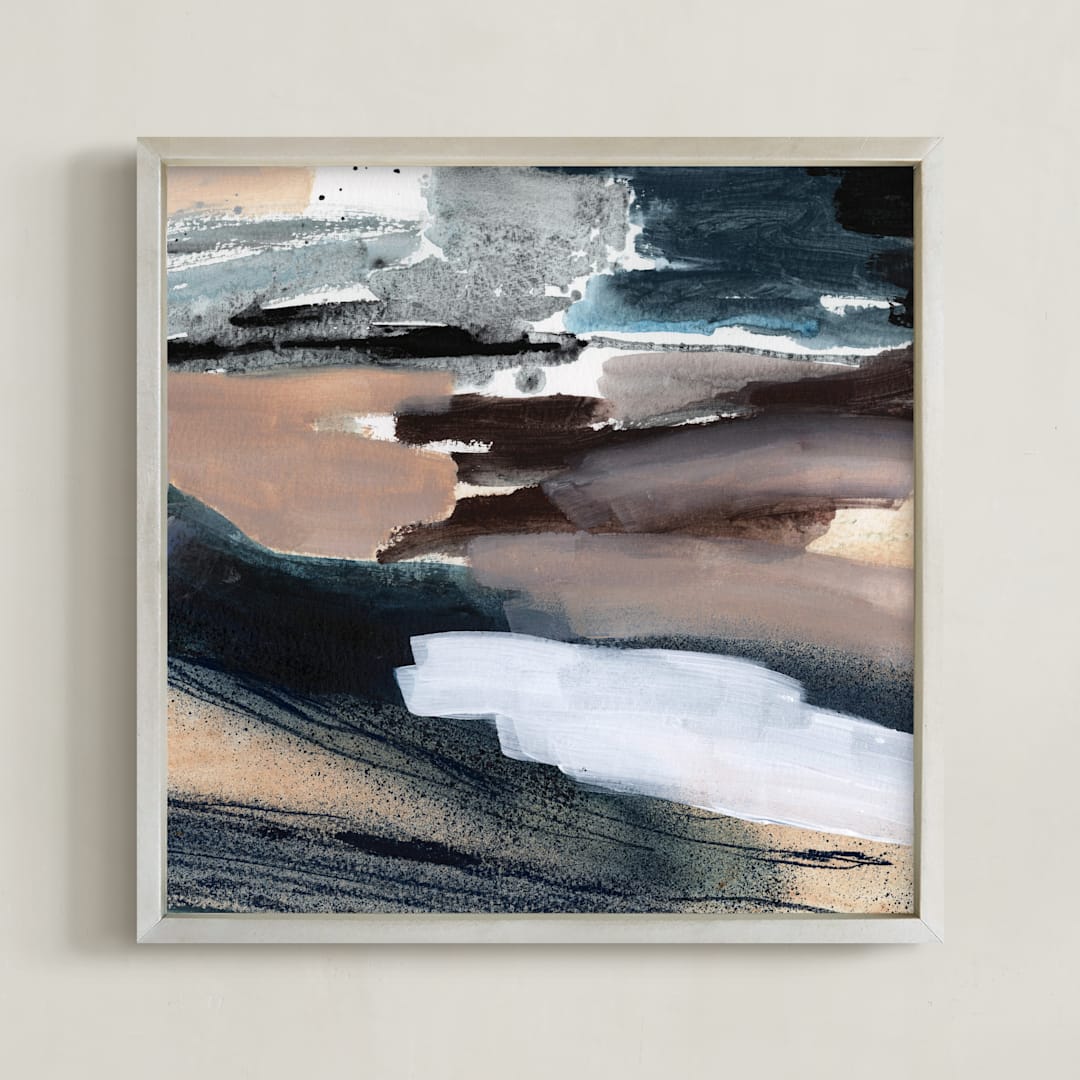"Stormy Summer" - Art Print in stormy sky by Lauren Packard - Framed