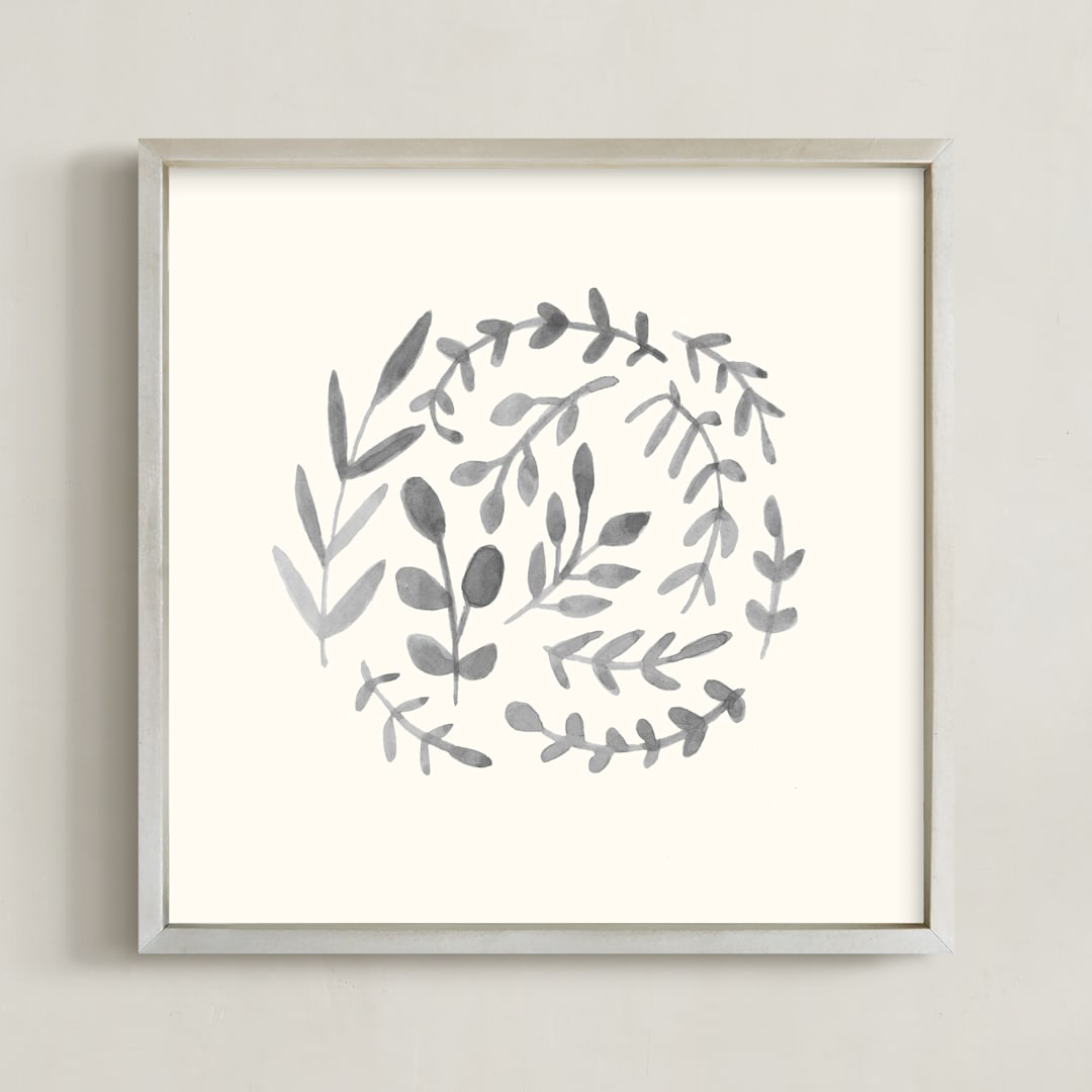 "Natural" - Art Print in Graphite by Makewells - Framed