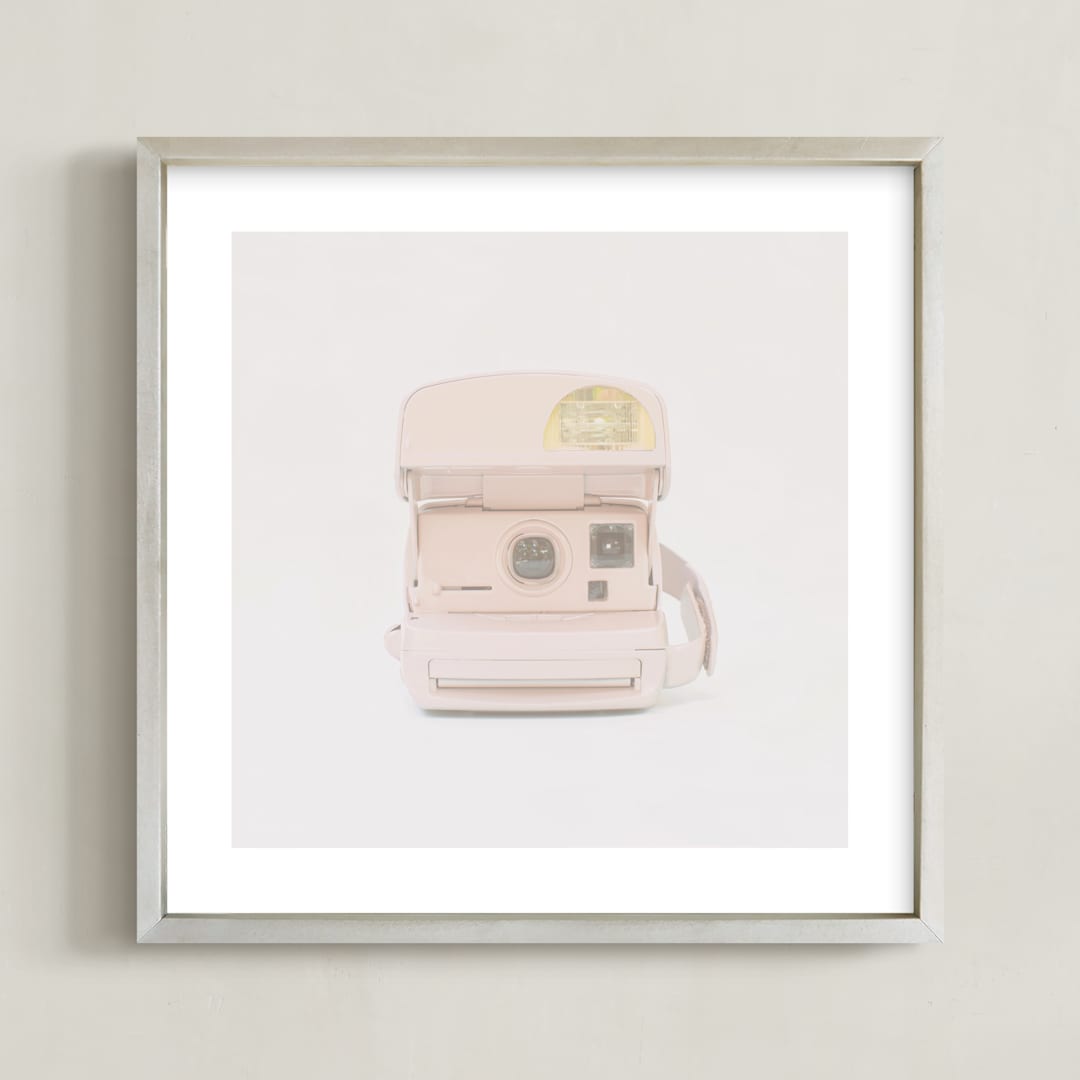 "click click" - Art Print in Light Grey by Alicia Abla - Framed