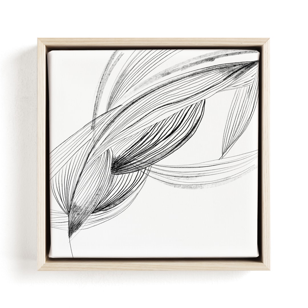 "Movement" - Art Print in Cloud White by Lucrecia Caporale - Framed Canvas