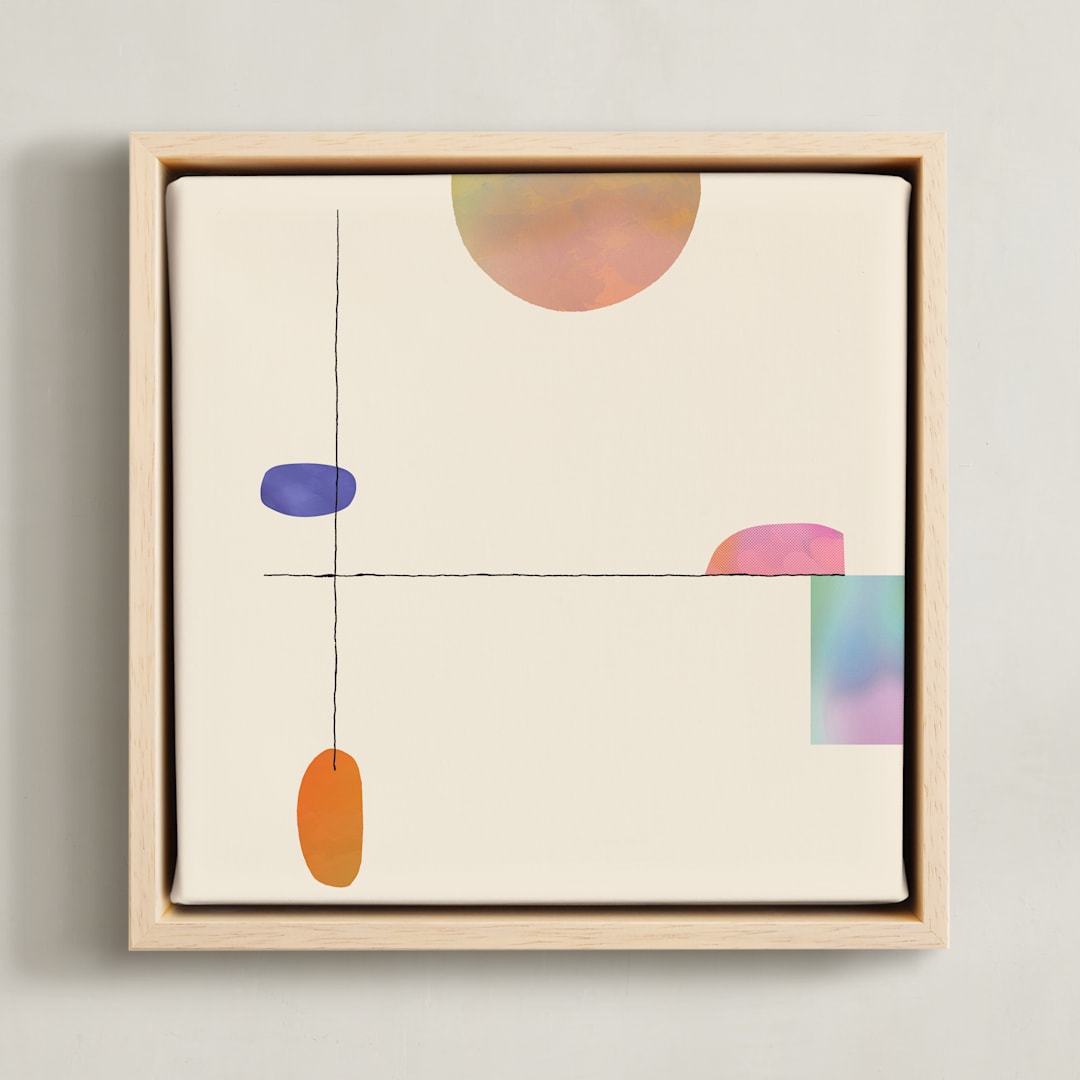 "Levitation 2" - Art Print in Coral by Tatjana Koraksic - Framed Canvas