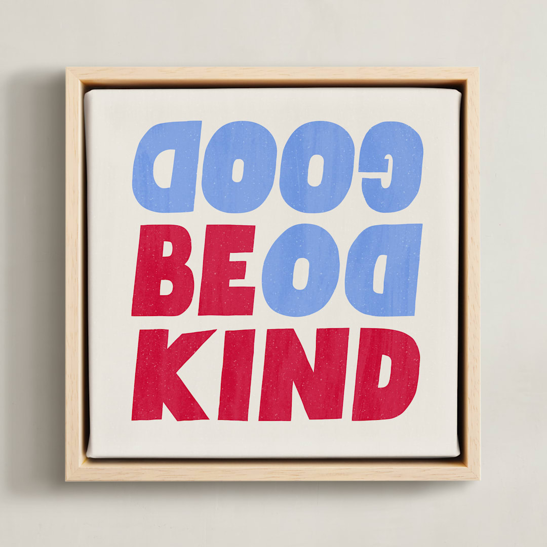 "Words to Grow On" - Art Print in Patriotic by Carrie ONeal - Framed Canvas