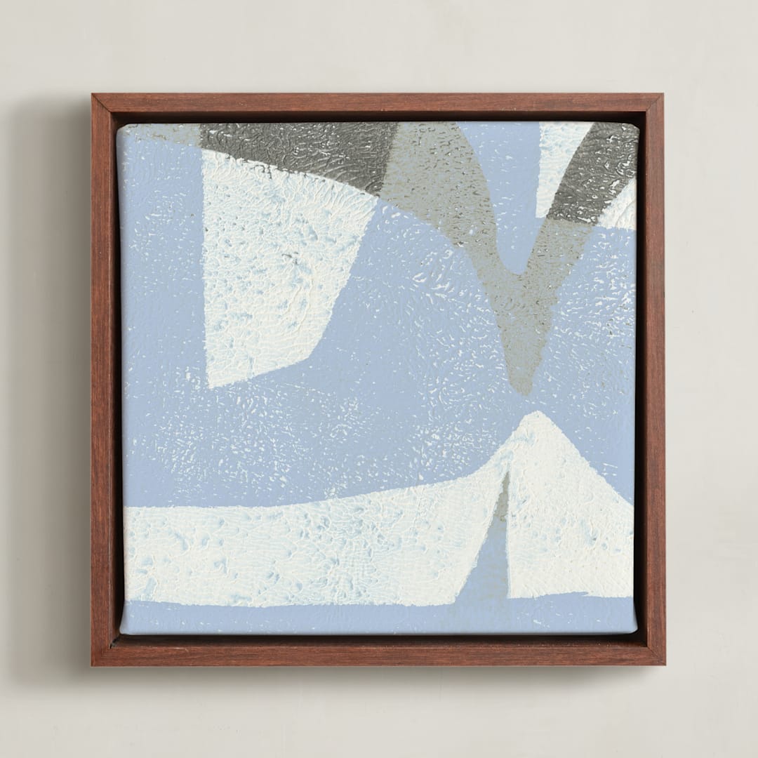 "Tumbling 3" - Art Print in cornflower blue by Carrie Moradi - Framed Canvas