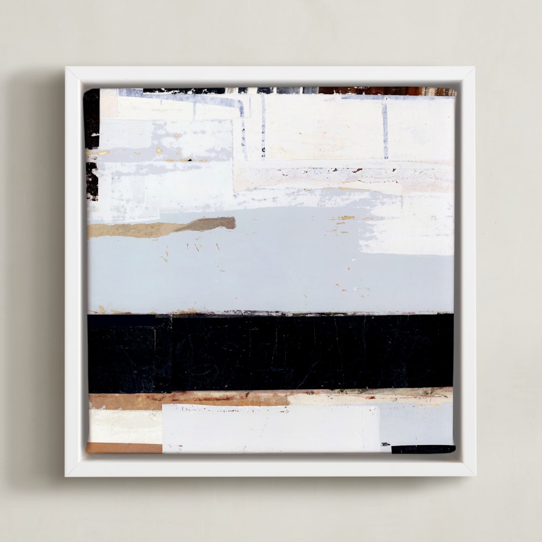 "Bandwidth 1" - Art Print in Steel Grey by Jaqui Falkenheim - Framed Canvas