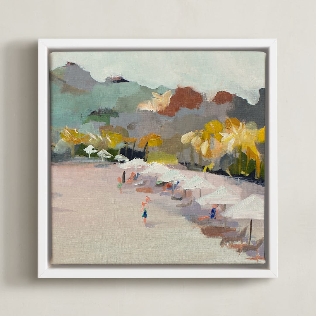 "Paradise Lost II" - Art Print in Sand by Jenny Westenhofer - Framed Canvas