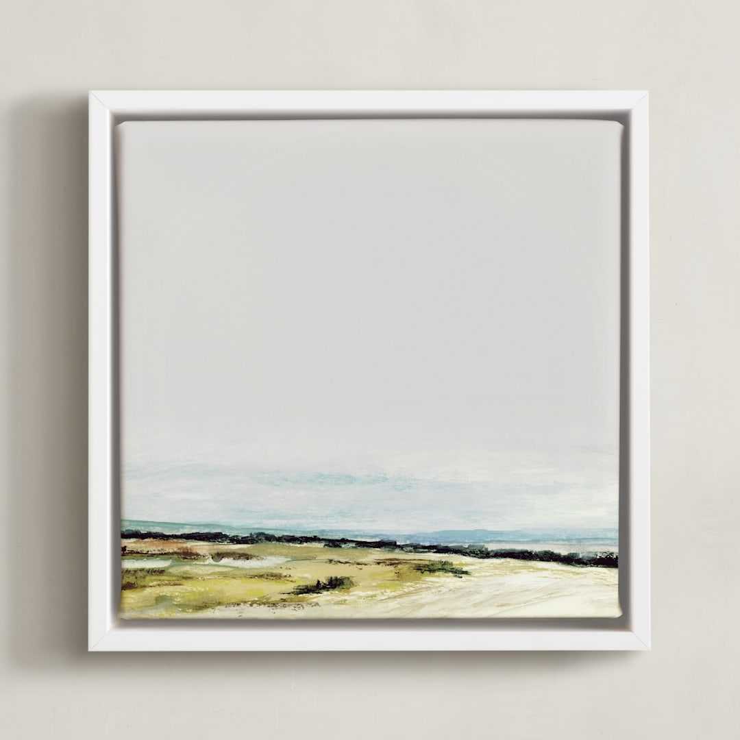 "Teddy" - Art Print in Moss by Mande Calhoun - Framed Canvas
