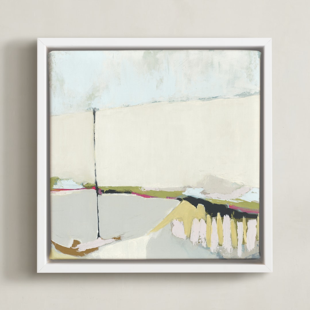 "Showered in Sunshine II" - Art Print in Champagne by Karyn Denten - Framed Canvas