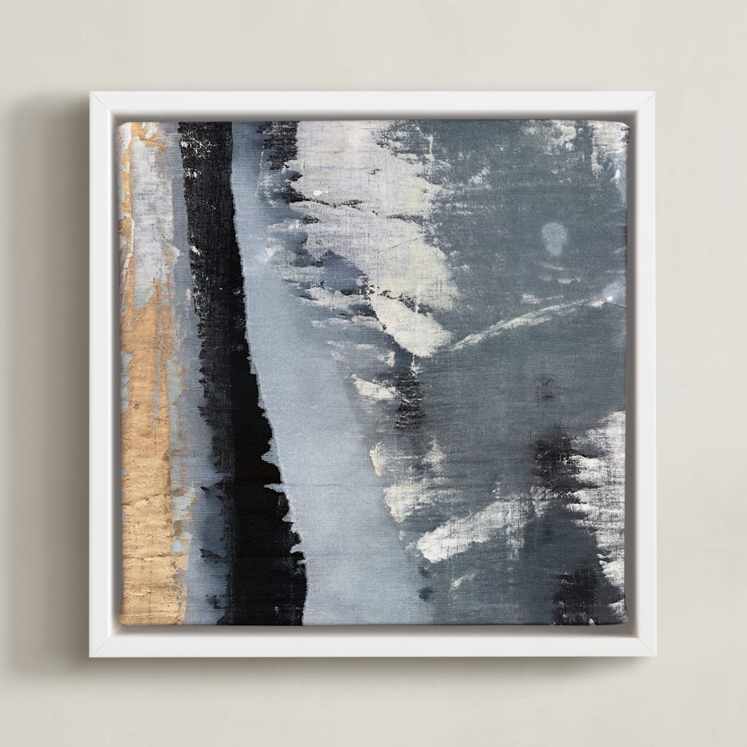 "Tribal Lineage No. 1" - Art Print in Neutrals by Julia Contacessi - Framed Canvas